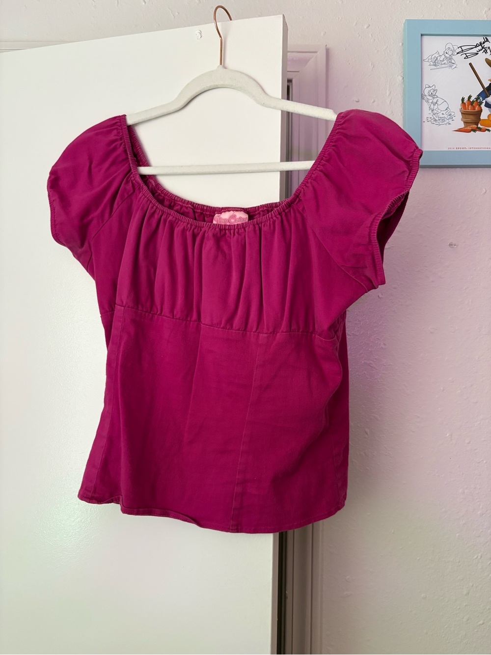 Women’s Fuchsia Peasant Top